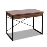 Desk Stand workstation with Drawers in Walnut