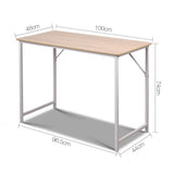 Desk Practical Table portable Metal Desk - White