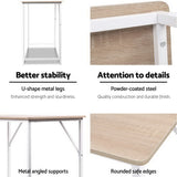 Desk Practical Table portable Metal Desk - White