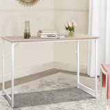 Desk Practical Table portable Metal Desk - White