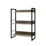 Bookcase Display Storage Stand Rack 3 Shelves Metal Frame Book Shelf Wall