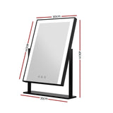 Mirror Makeup Mirror With Light LED Strip Standing Tabletop Vanity