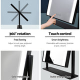 Mirror Makeup Mirror With Light LED Strip Standing Tabletop Vanity