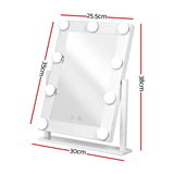 Mirror LED Standing Makeup Mirror - White