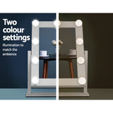 Mirror LED Standing Makeup Mirror - White