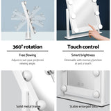 Mirror LED Standing Makeup Mirror - White