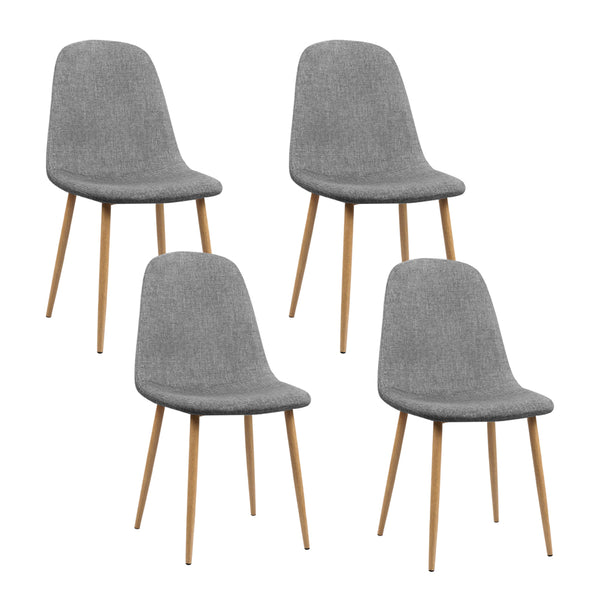 Chairs Set x 4 Dining Chairs as set of four - Light Grey