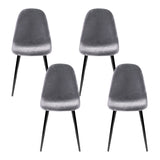 Chairs set 4 X Dining Chairs Kitchen set of four furniture Dark Grey