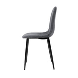 Chairs set 4 X Dining Chairs Kitchen set of four furniture Dark Grey