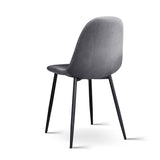 Chairs set 4 X Dining Chairs Kitchen set of four furniture Dark Grey