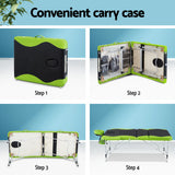 Portable Massage Table 3 Fold Aluminium Massage Table - Green & Black