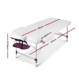 Portable Massage Table 3 Fold Aluminium Massage Table Massage Bed Beauty Therapy Purple 75cm