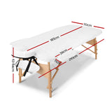 Portable Massage Table 3 Fold Wood Massage Table - Black & Lime