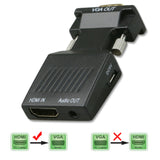 Adapter 1080P Stereo Audio HDMI Female To    VGA Male or VGA to HDMI   Converter