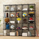 Metal Storage Display 4/6/8/12/16/20/25 Cabinet DIY Shelves Bookcase Organiser parts connecting