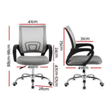 Chair Office Chair Gaming Chair Computer With Mesh Chairs Mid Back In Grey