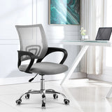 Chair Office Chair Gaming Chair Computer With Mesh Chairs Mid Back In Grey