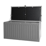 Storage Box Storage 109cm Container Garden Toy Indoor Tool Chest Sheds 270L Dark Grey