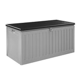 Storage Box Storage 109cm Container Garden Toy Indoor Tool Chest Sheds 270L Dark Grey