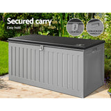 Storage Box Storage 109cm Container Garden Toy Indoor Tool Chest Sheds 270L Dark Grey