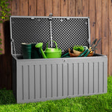 Storage Box Storage 109cm Container Garden Toy Indoor Tool Chest Sheds 270L Dark Grey