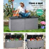 Storage Box Storage 146.5cmx65cmx54 Bench Seat Indoor Garden Toy Tool Sheds Chest