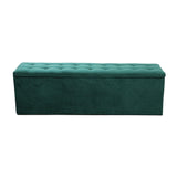 Storage Seat Items Box Rest Chest Green Bench Ottoman Footstool