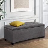 Storage Ottoman Large Fabric  97 x 41.5 x 37cm - Grey