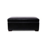 Storage Ottoman  Faux PU Leather - 80 x 42 x 36cm Black