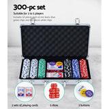 Poker Set Chips with 300 PC Poker chips Casino Gambling Dice Cards TEXAS HOLD'EM