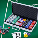 Poker Set Chips with 300 PC Poker chips Casino Gambling Dice Cards TEXAS HOLD'EM