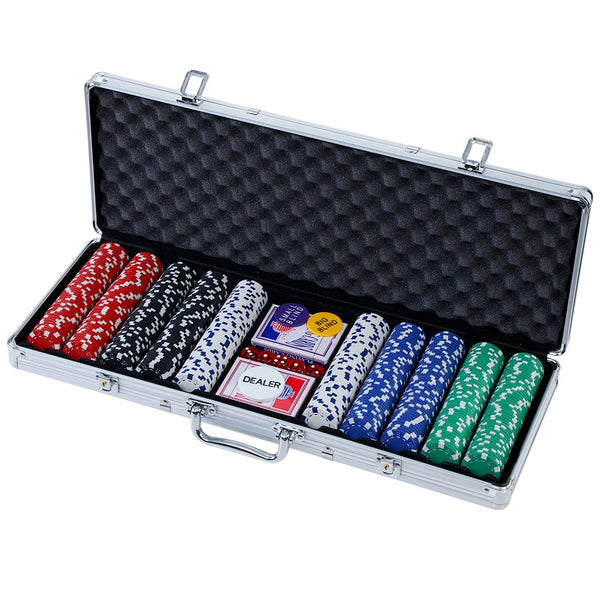Poker Chips Cards Chips Set 500PC Chips Casino Gambling chips Dice Cards