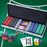 Poker Chips Cards Chips Set 500PC Chips Casino Gambling chips Dice Cards