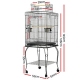 Cage Large Bird Cage on stand  with Perch - Black
