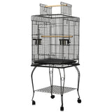 Cage Large Bird Cage on stand  with Perch - Black