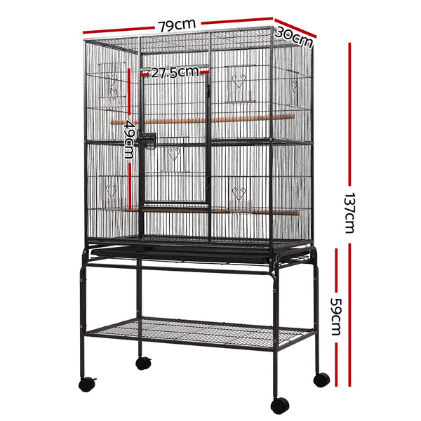CAGE Bird Cage  Aviary 137CM Large with Stand Budgie Parrot Pet Cages