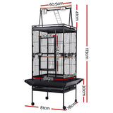 Cage 173cm Bird Cage Aviary Large Metal cage on stand