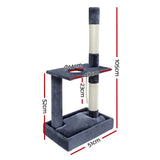 Pet play Area 102cm Scratching Tower pet fun Grey Post scratcher