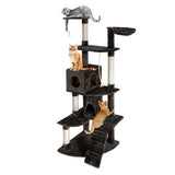 Pet 192 cm Tall Cat Kitten fun area Tree for playing Scratching, climbing Post Tower Dark Grey scratcher
