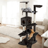 Pet 192 cm Tall Cat Kitten fun area Tree for playing Scratching, climbing Post Tower Dark Grey scratcher