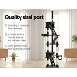 Pet 259cm Tall Cat Kitten fun area Tree for playing Scratching, climbing Post Tower scratcher