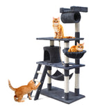 Pet 141 cm Tall Cat Kitten fun area Tree for playing Scratching, climbing Post Tower Scratcher