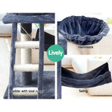 Pet 141 cm Tall Cat Kitten fun area Tree for playing Scratching, climbing Post Tower Scratcher