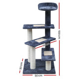 Pet 100 cm Tall Cat Kitten fun area Tree for playing,Scratching, climbing Post Tower- scratcher