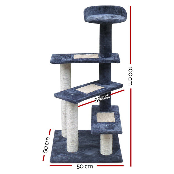 Pet 100 cm Tall Cat Kitten fun area Tree for playing,Scratching, climbing Post Tower- scratcher