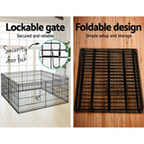 Cage enclosure 8 Parts Pet Exercise Cage  Run Area 24" Enclosure 8 panels x (62cm x 60cm each )