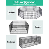 Cage enclosure 16 Parts Pet Exercise Cage Enclosure 2X24" Fence Play Pen 16 x (62cm x 60cm each )