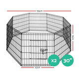 Cage enclosure 16 Parts Pet Exercise Cage 2X30" Enclosure Fence Play Pen 16x (61cm x 76cm each panel)