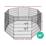 Cage enclosure 8 parts at per panel: 61cm x 91cm pets fence 36"  Pet run 2230imp