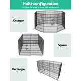 Cage enclosure 8 parts at per panel: 61cm x 91cm pets fence 36"  Pet run 2230imp